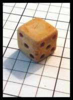 Dice : Dice - 6D - Ivory Colored Small Mod 1 and 6 filed - Ebay Apr 2013